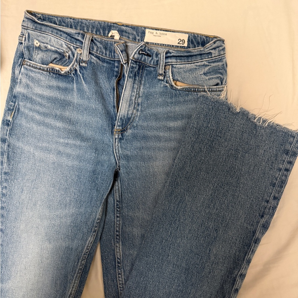 rag & bone Light Blue Straight Leg Jeans